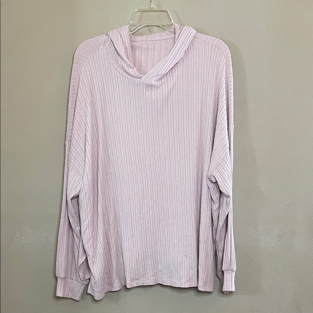 American Eagle Outfitters Soft Pink Ribbed Sweater SZ XL